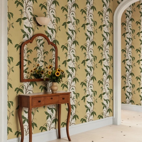 Fototapet, Garden Stripe, Yellow, Rebel Walls