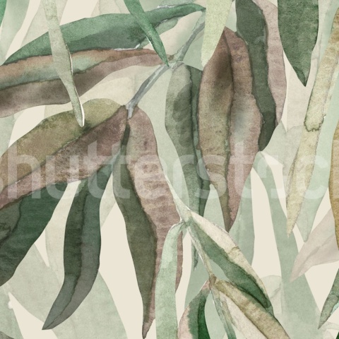 Fototapet, Hanging Branches, Warm Green, Rebel Walls - Img 4