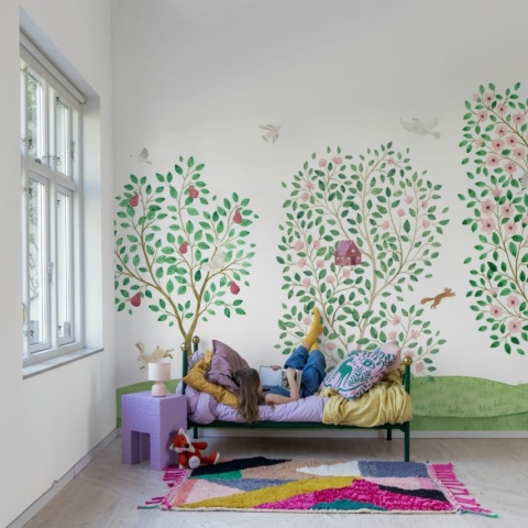 Fototapet, Happy Haven, White, Rebel Walls