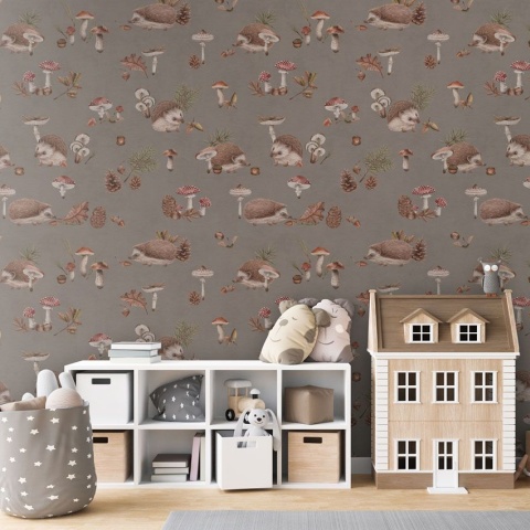 Fototapet Happy Hedgehog - Brown, Kikki Belle - Img 3