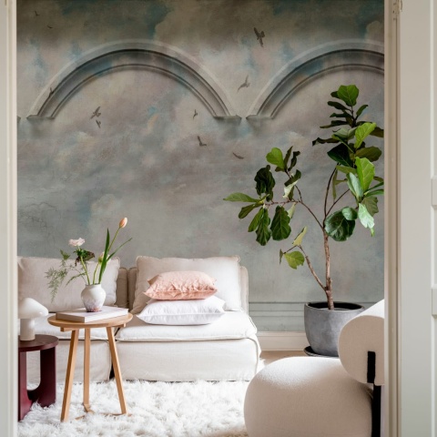 Fototapet, Heavenly Arches, Blue, Rebel Walls