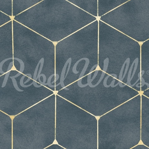 Fototapet, Hexaeder, Blue, Rebel Walls - Img 2
