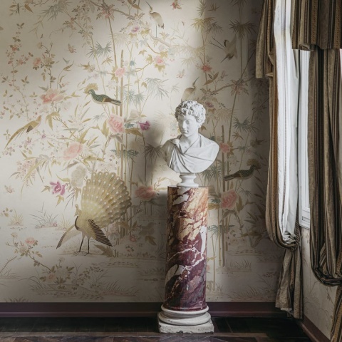 Fototapet lavabil, Chinoiserie Garden, Eggshell, Sandberg - Img 4