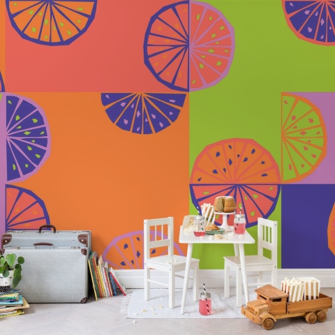 Fototapet, Lemon Slices, Neon, Rebel Walls - Img 3
