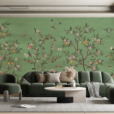 Fototapet Lemon Tree Chinoiserie - Green, Sir Edward - Img 5