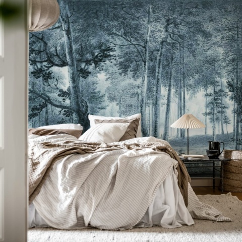 Fototapet, Lovers Forest, Vintage Blue, Rebel Walls