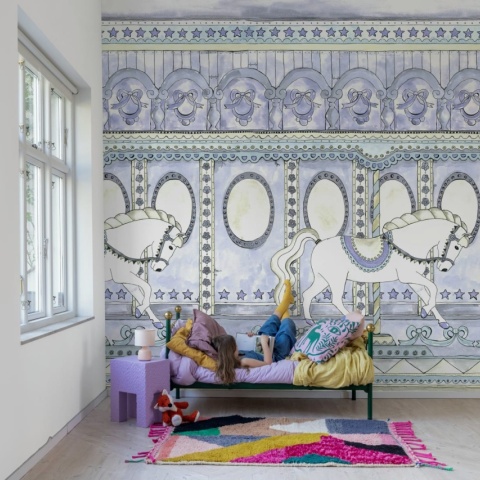 Fototapet, Merry Go Around, Lilac, Rebel Walls
