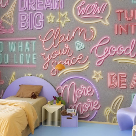 Fototapet, Neon Vibes, Concrete, Rebel Walls - Img 3