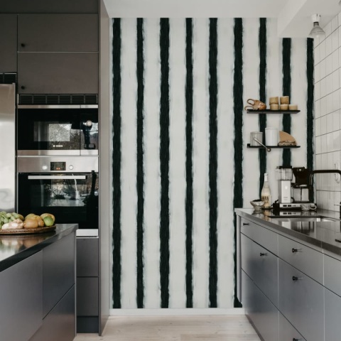 Fototapet, Painted Stripes, Black &amp; White, Rebel Walls - Img 3