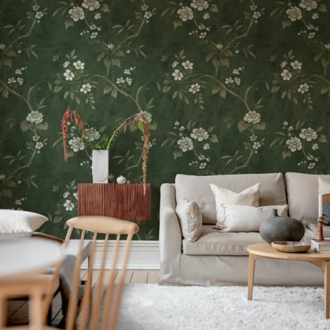 Fototapet, Poetic Flora, Green, Rebel Walls
