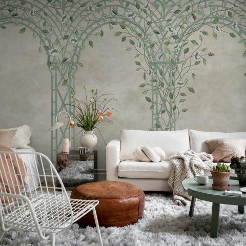 Fototapet, Poetic Trellis, Light Blue, Rebel Walls