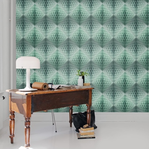Fototapet, Pom Pom, Mint, Rebel Walls