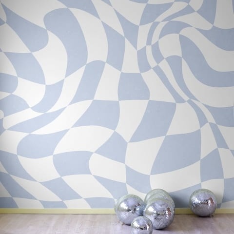 Fototapet, Psychedelic Chess, Blue, Rebel Walls - Img 6