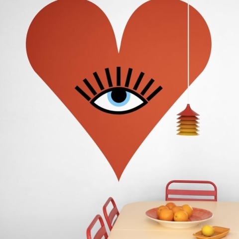 Fototapet, Queen of Hearts, Red, Rebel Walls - Img 3