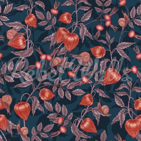 Fototapet, Rose Hip Garden, Red, Rebel Walls - Img 2
