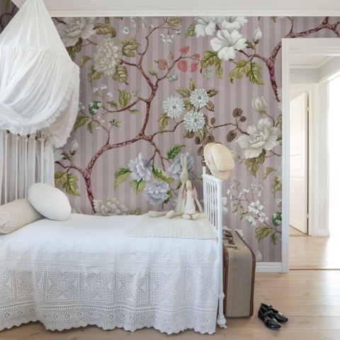 Fototapet, Rose Stripe, Pink, Rebel Walls