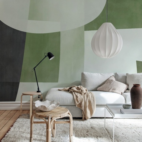 Fototapet, Soft Contours, Green, Rebel Walls