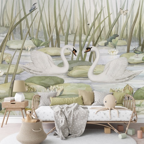 Fototapet Spectacular Swans, Kikki Belle - Img 3