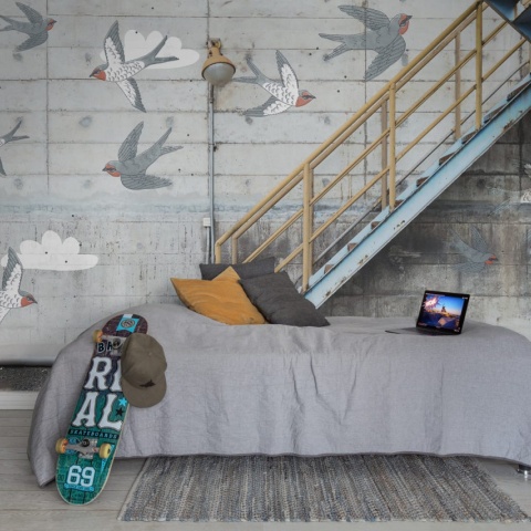 Fototapet, Stairway Graffiti, Swallow, Rebel Walls - Img 4