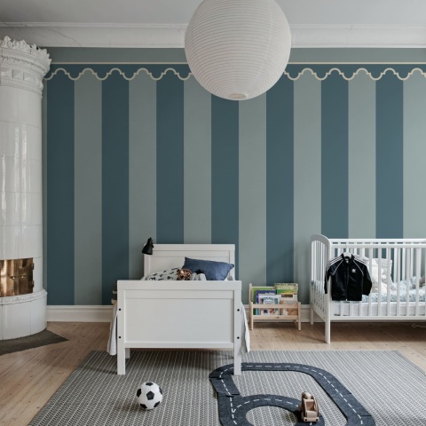 Fototapet, Stripe Chateau, Blue, Rebel Walls - Img 3