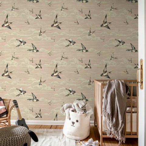 Fototapet, Swallow Sky, Dusty Pink, Rebel Walls - Img 3