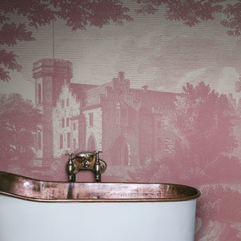 Fototapet, Swan Pond, Dusty Pink, Rebel Walls - Img 5