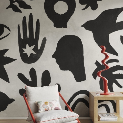 Fototapet, Symbolic, Black &amp; Beige, Rebel Walls - Img 3