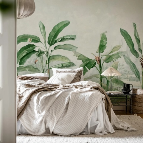 Fototapet, Tropical Palms, Green, Rebel Walls