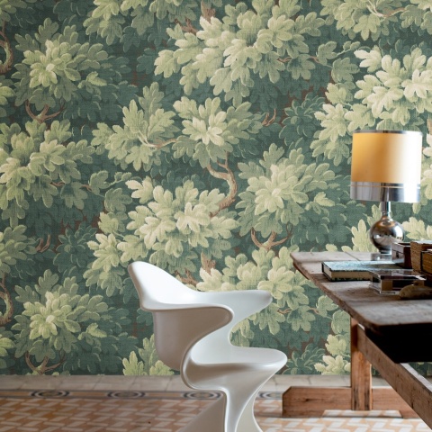 Fototapet, Vintage Foliage, Green, Rebel Walls