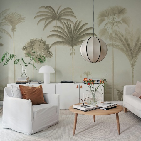 Fototapet, Vintage Palms, Beige, Rebel Walls - Img 3