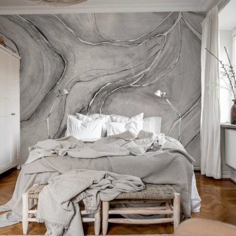 Fototapet, Watercolor Flow, Gray, Rebel Walls - Img 3