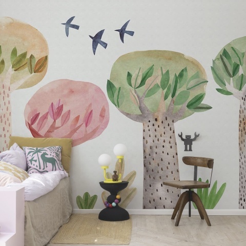 Fototapet, Watercolor Garden, Rebel Walls - Img 3