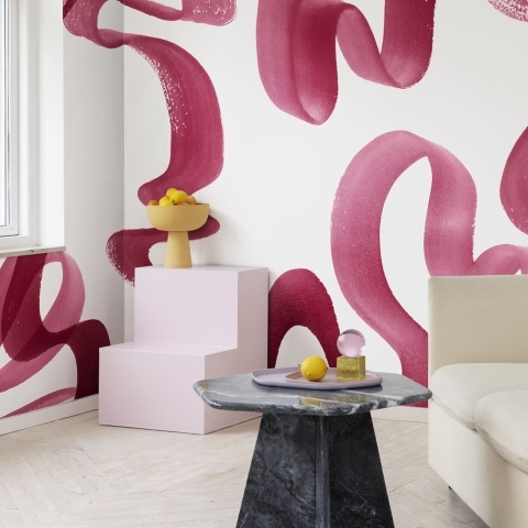 Fototapet, Waves, Magenta, Rebel Walls