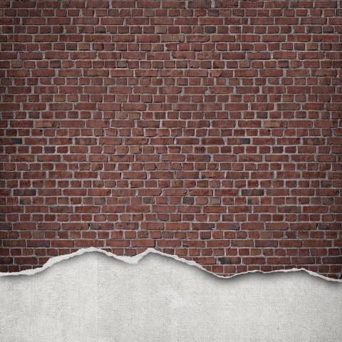 Fototapet, Well-Worn Brick Wall, Red, Rebel Walls - Img 2