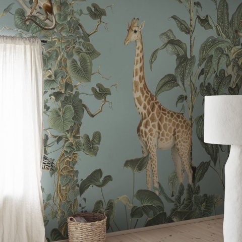 Fototapet, Wildlife Stroll, Blue, Rebel Walls - Img 3