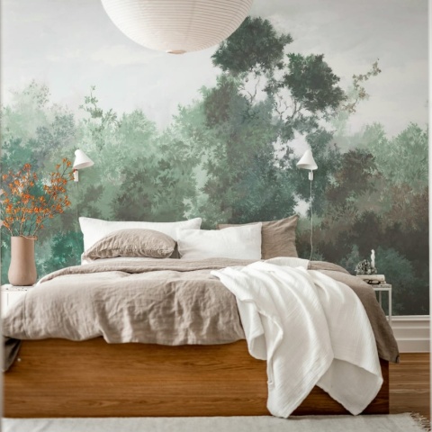 Fototapet, Wood, Green, Rebel Walls