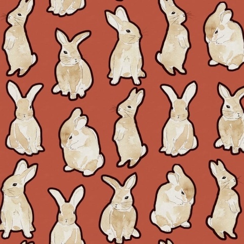Fototapet, Year of the Bunny, Red, Rebel Walls - Img 2