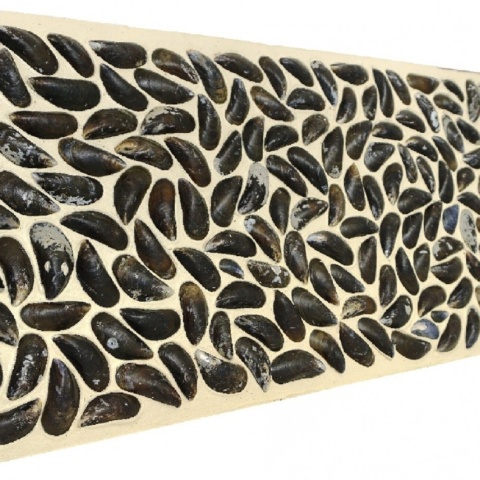 Panou decorativ 3D, Scoici, Dutch Dyke White, 100x100 cm - Img 3