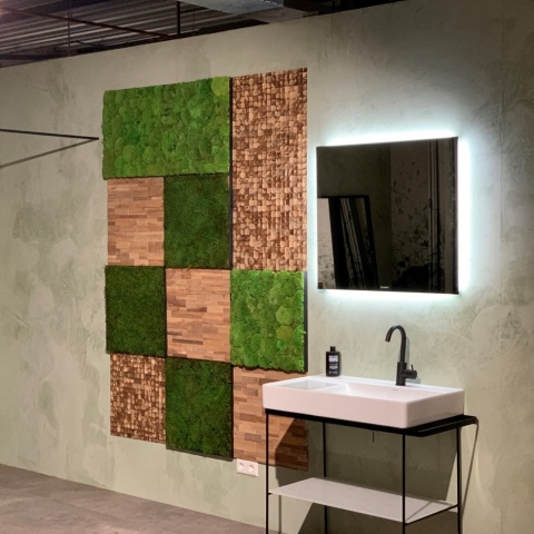 Panou decorativ din muschi, Staloluokta Flatmoss Moss Green - Img 3