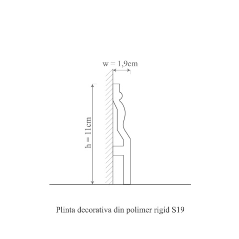 Plinta polimer rigid, Manavi, S19-11x1.9x200 cm - Img 2