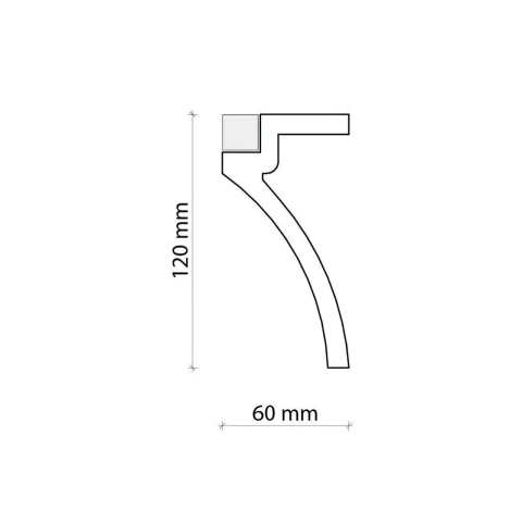 Profil scafa LED KF801 - 12x6x200 cm - Img 2