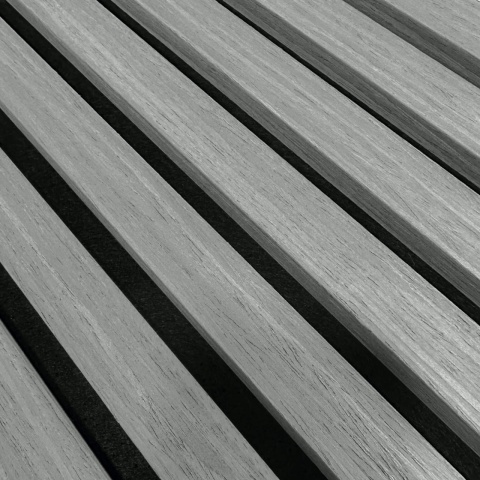 Riflaj decorativ MDF, Grey, fonoabsorbant, 28x2.1x270 cm - Img 3