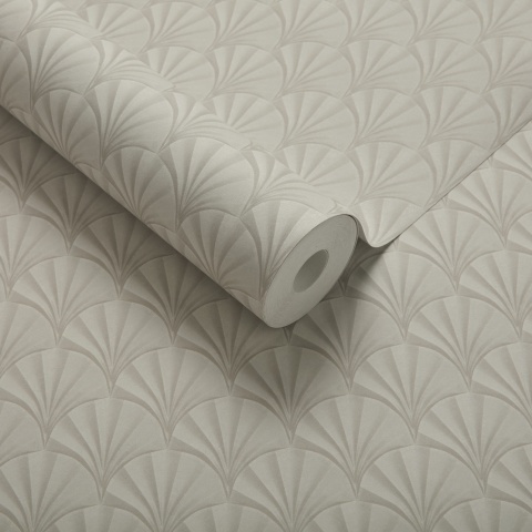 Tapet, Elodie, Ivory Cream Luxury Art Deco, 1838 Wallcoverings, 5.3mp / rola - Img 2