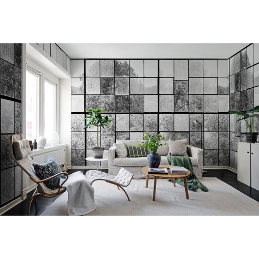 Tapet Factory Window, Graphite, Rebel Walls