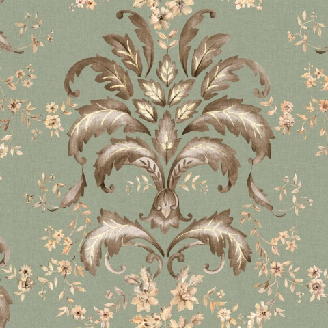 Tapet French Damask, Sage, Coordonne, 5mp / rola - Img 2