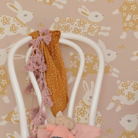 Tapet Garden Party, Dusty Blush Pink, Majvillan - Img 5