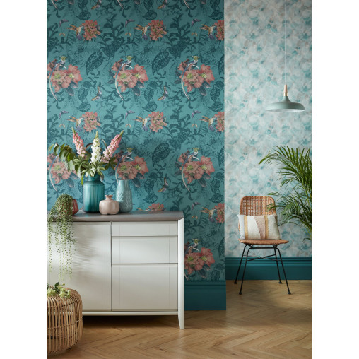 Tapet Hedgerow, Mineral Green Luxury Feature, 1838 Wallcoverings, 5.3mp / rola