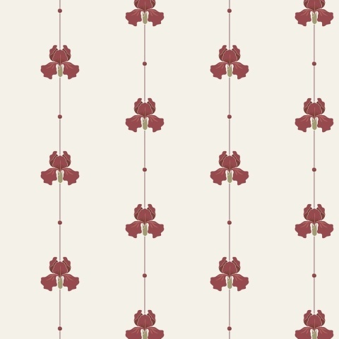 Tapet lavabil, Gotain Sweet Pea Burgundy 5686, 5.3mp / rola - Img 5