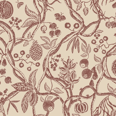 Tapet lavabil, Tree of Life, Burgundy, Sandberg, 5.3mp / rola - Img 2