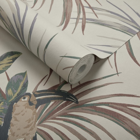 Tapet, Le Toucan, Amber Glow Orange Luxury Bird, 1838 Wallcoverings, 5.3mp / rola - Img 2